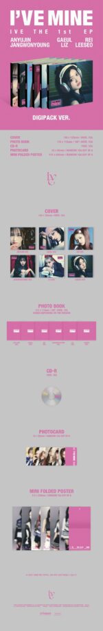 ive - [i've mine] 1st ep album digipack 6 version set - Image 2
